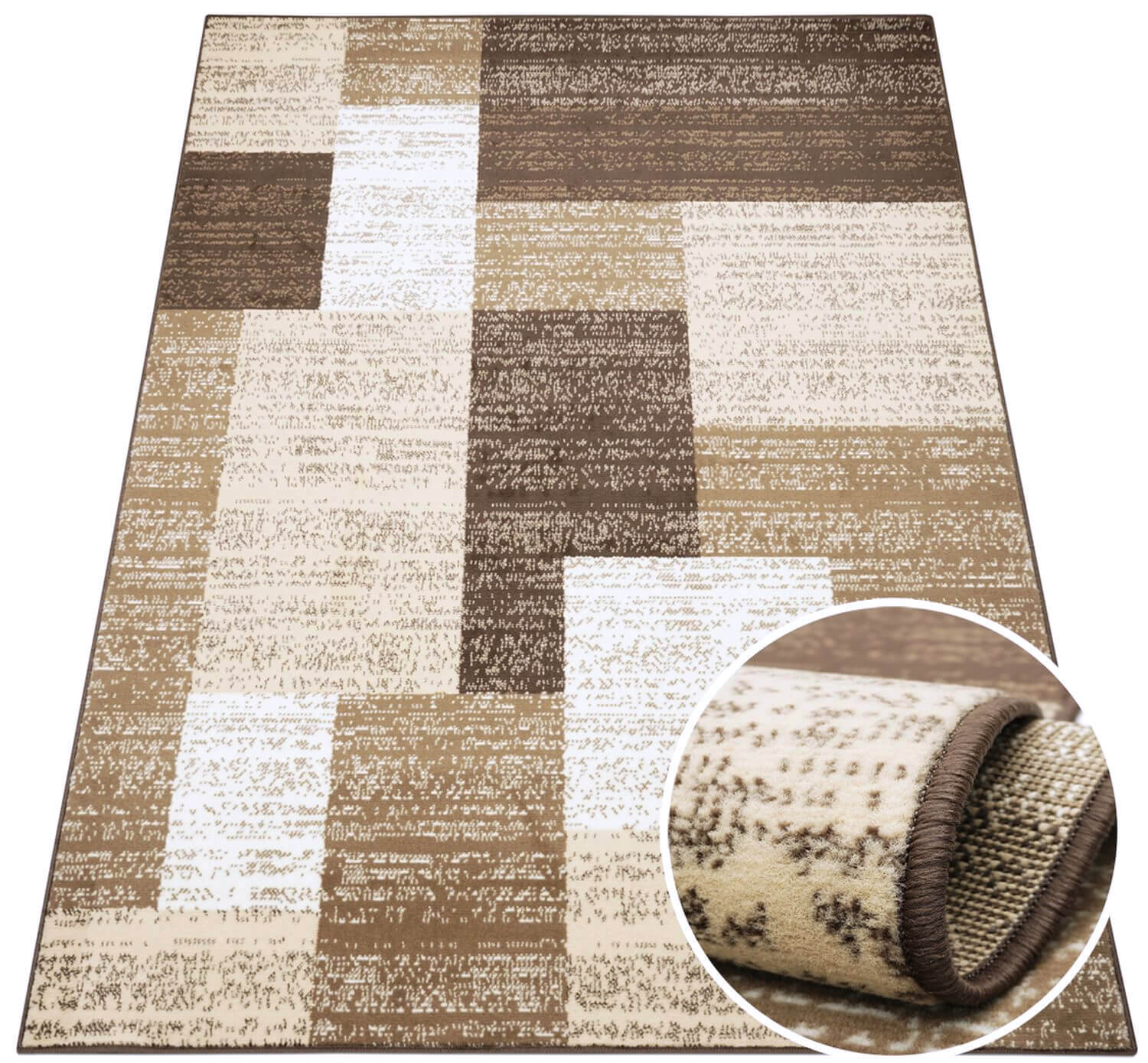 Dywan Nowoczesny Patchwork Czekoladowy Beta 03